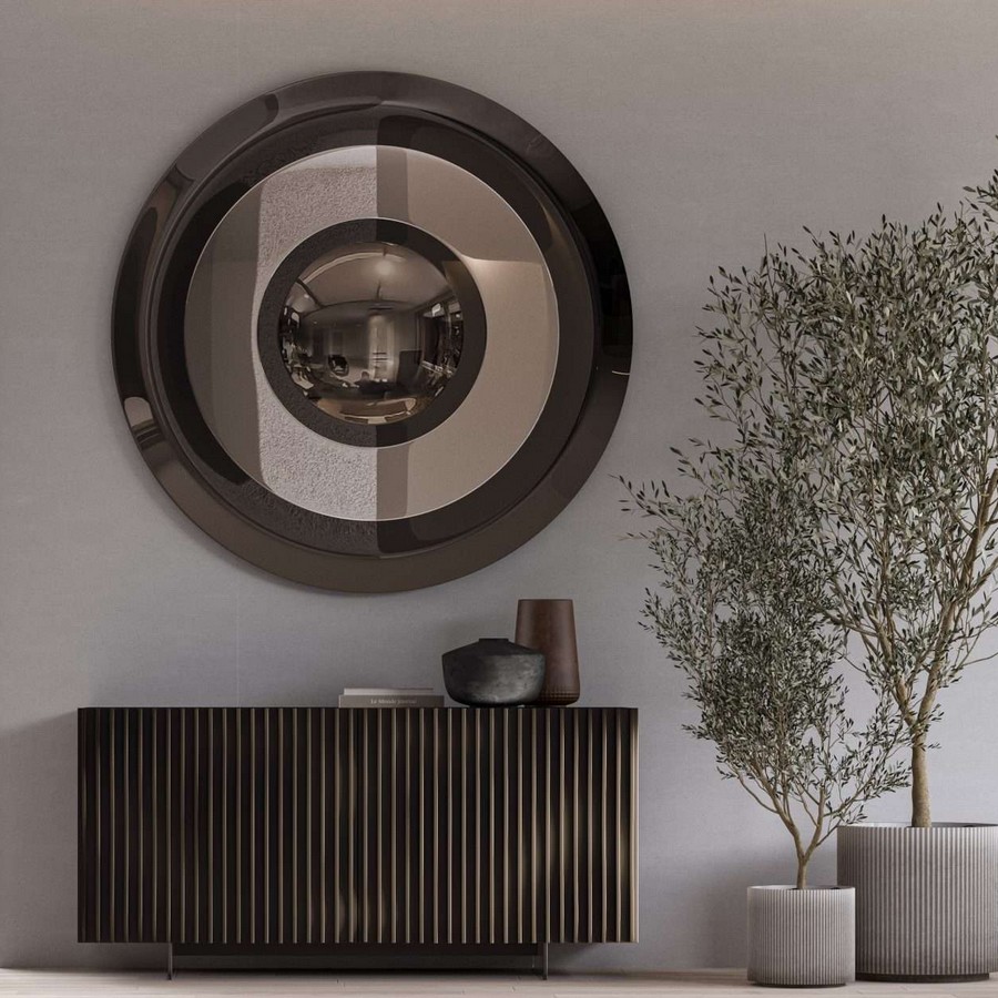 Nástěnné zrcadlo Dorian v bronzovém provedení