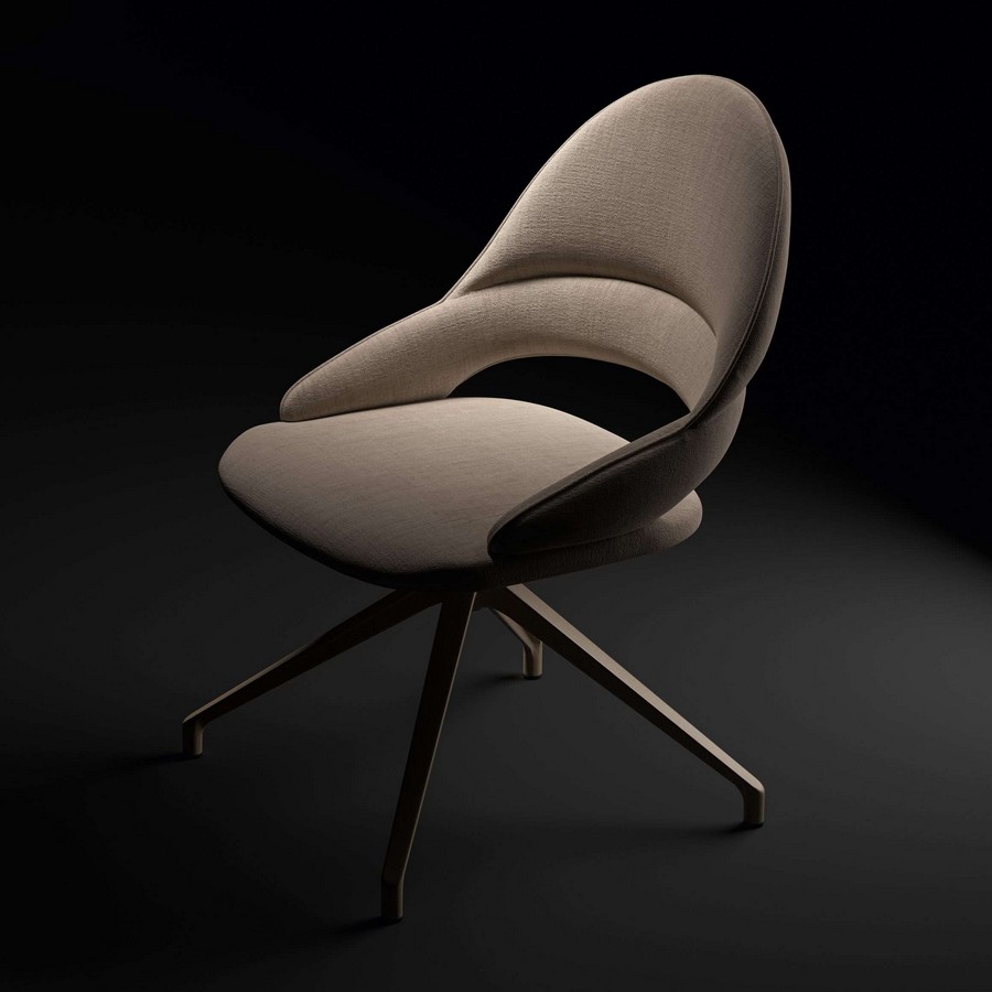 Jídelní židle Marina bez područek s otočnou základnou