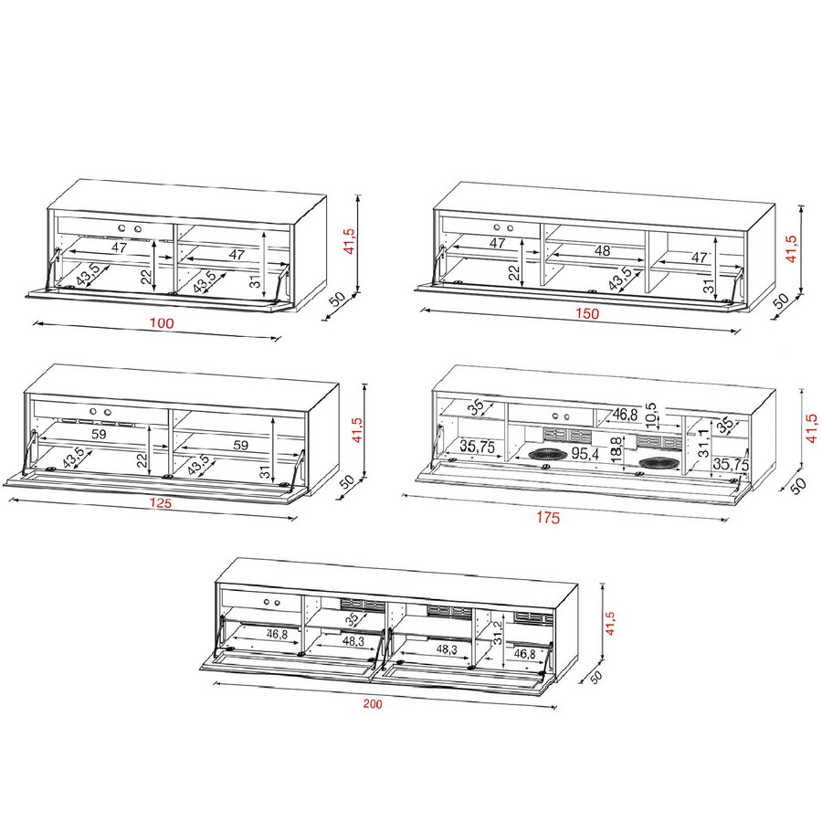 TV komoda Modena výška 42 cm - Obrázek 11